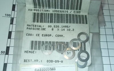 Heidelberg печатное оборудование 00.520.1495_ Shim Ring