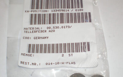 Heidelberg печатное оборудование 00.530.0173_ Belleville Spring