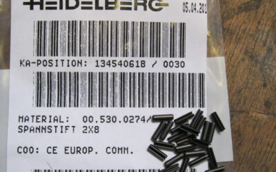 Heidelberg печатное оборудование 00.530.0274_ Spring Pin