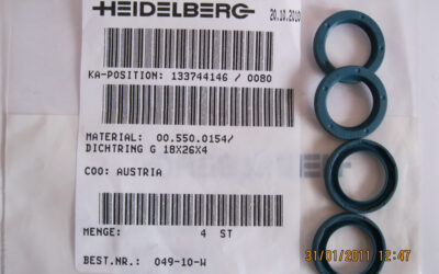 Heidelberg печатное оборудование 00.550.0154_ Sealing Ring