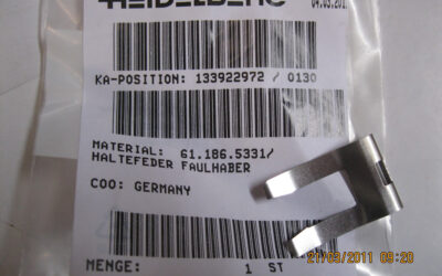 Heidelberg печатное оборудование 61.186.5331_ Retainer Clips