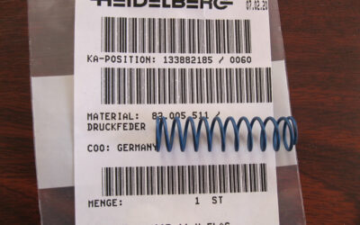 Heidelberg печатное оборудование 82.005.511_ Compression Spring