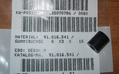 Heidelberg печатное оборудование 91.016.541_ Rubber Bushing