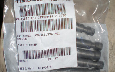 Heidelberg печатное оборудование C8.458.774 01_ Pin for Plate Clamps